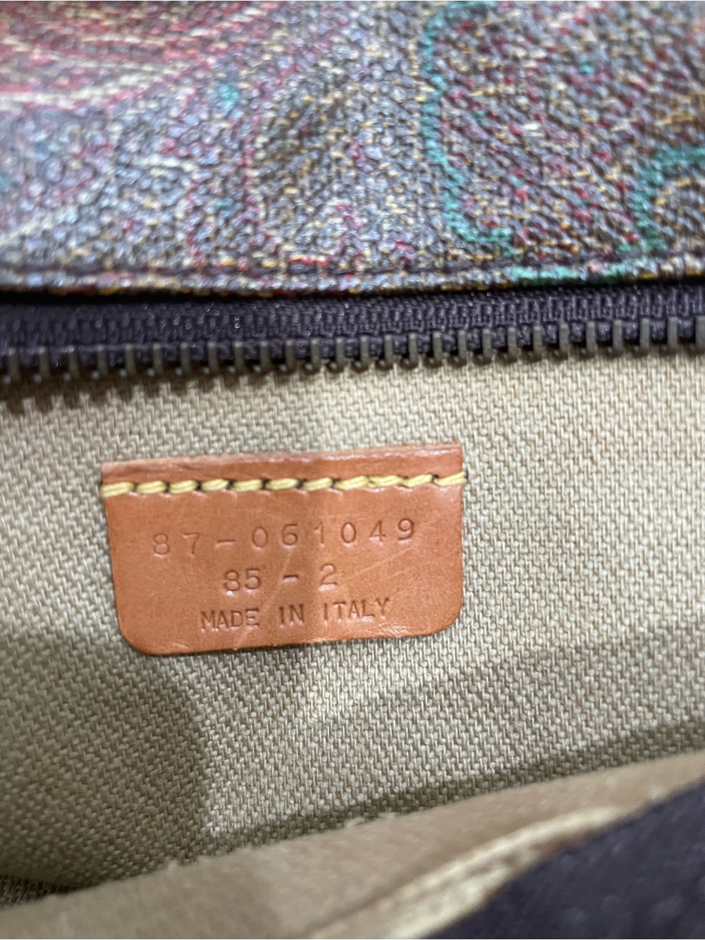Vintage Etro Milano Arnica Paisley Weekender Duffle Bag Made in Italy - Picture 13 of 14
